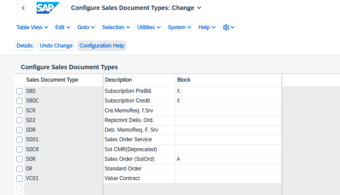 Configure Sales Document Types
