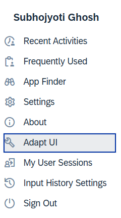 Click on Adopt UI.