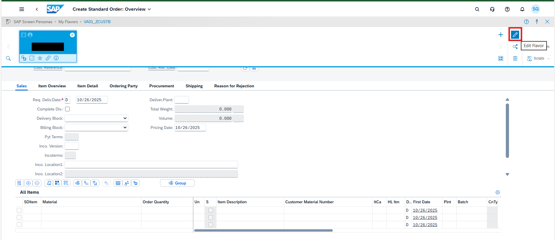 Save and exit. Now go to the Adopt UI option and again and click on ‘Edit Flavor’.